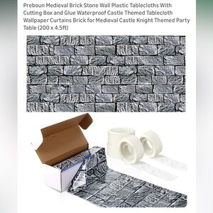 Medieval Brick Stone Wall Tablecloth